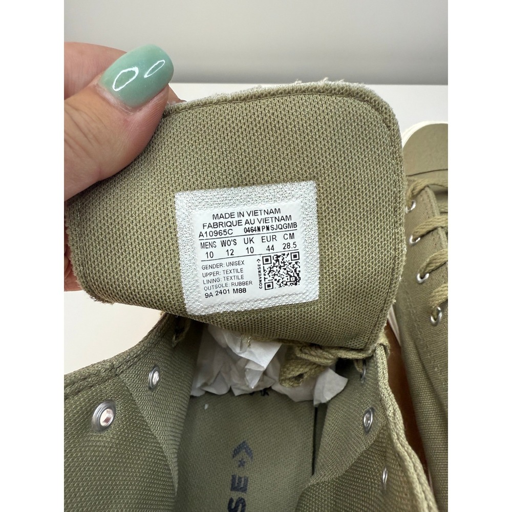 Converse High Top Sneakers Olive Green with Cream Sole - Picture 6 of 8